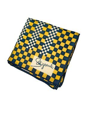 Vintage Elsa Schiaparelli Silk Checkerboard Scarf